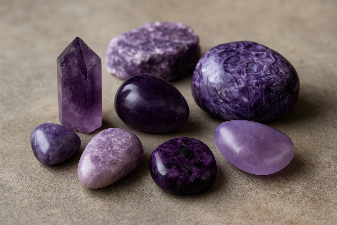 pietre semiprețioase mov