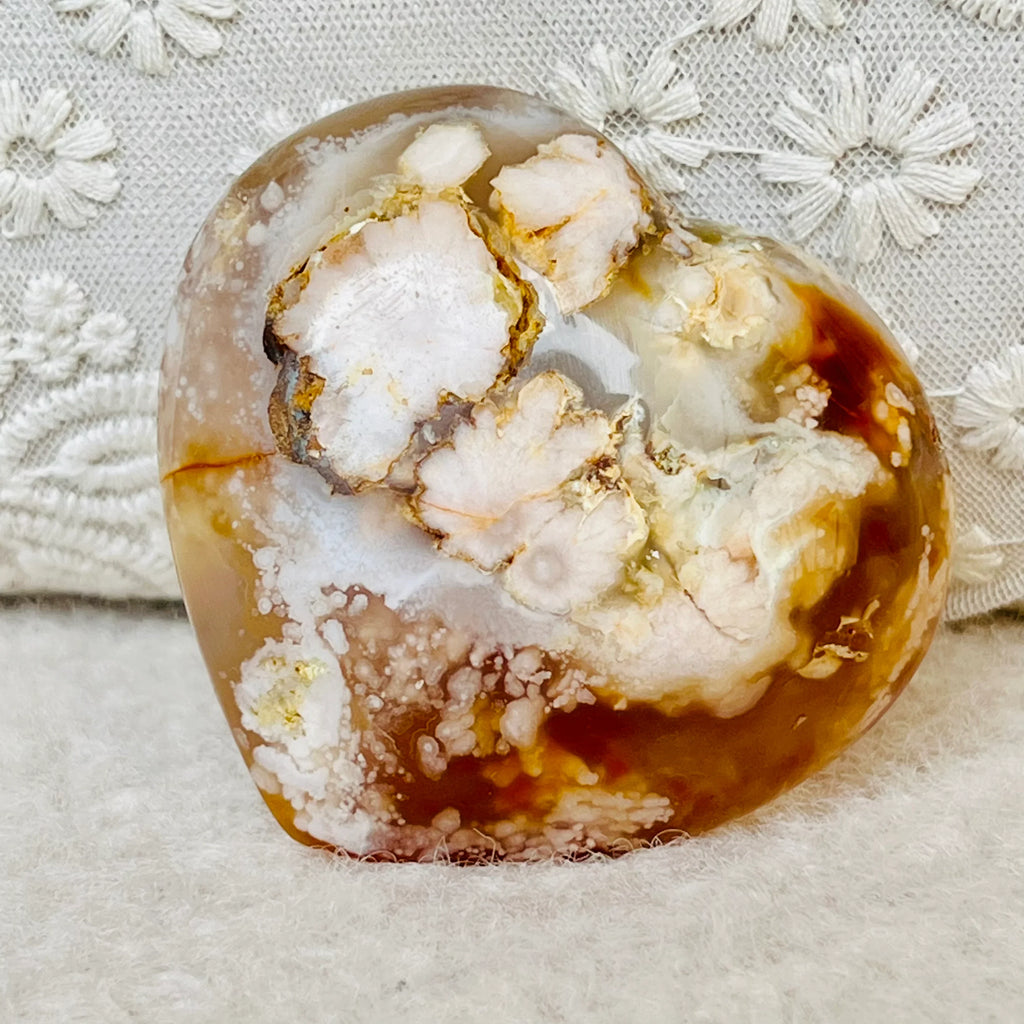Agat floare coral rosu, pietre semipretioase, minerale, DRUZY.RO