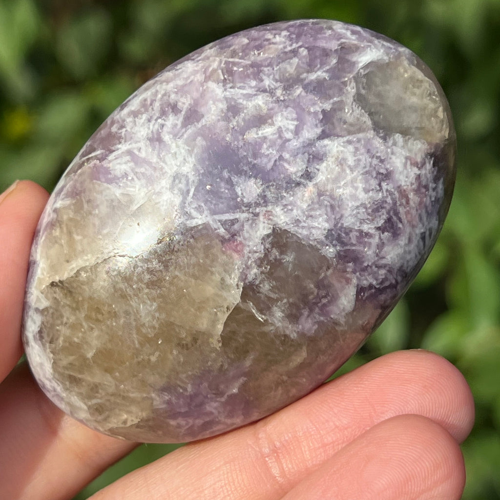 Lepidolit palmstone m5, druzy.ro, cristale 6