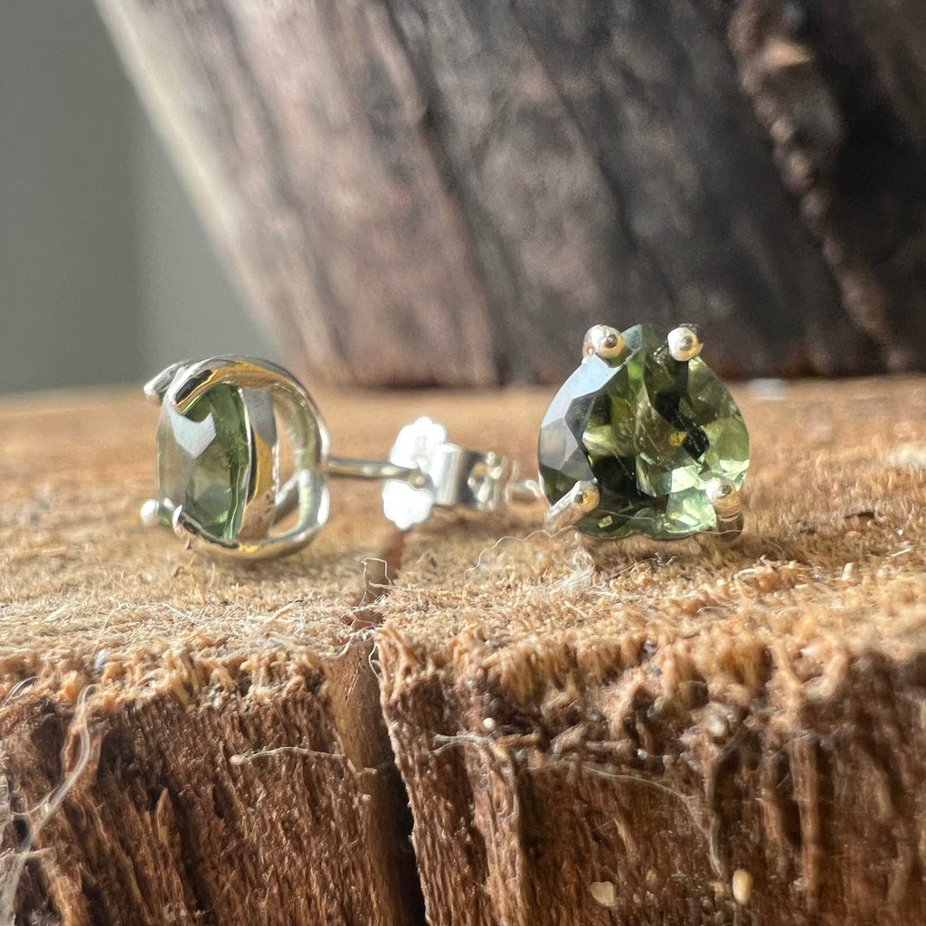 Cercei stud argint moldavit Love, pietre semipretioase - druzy.ro 4 