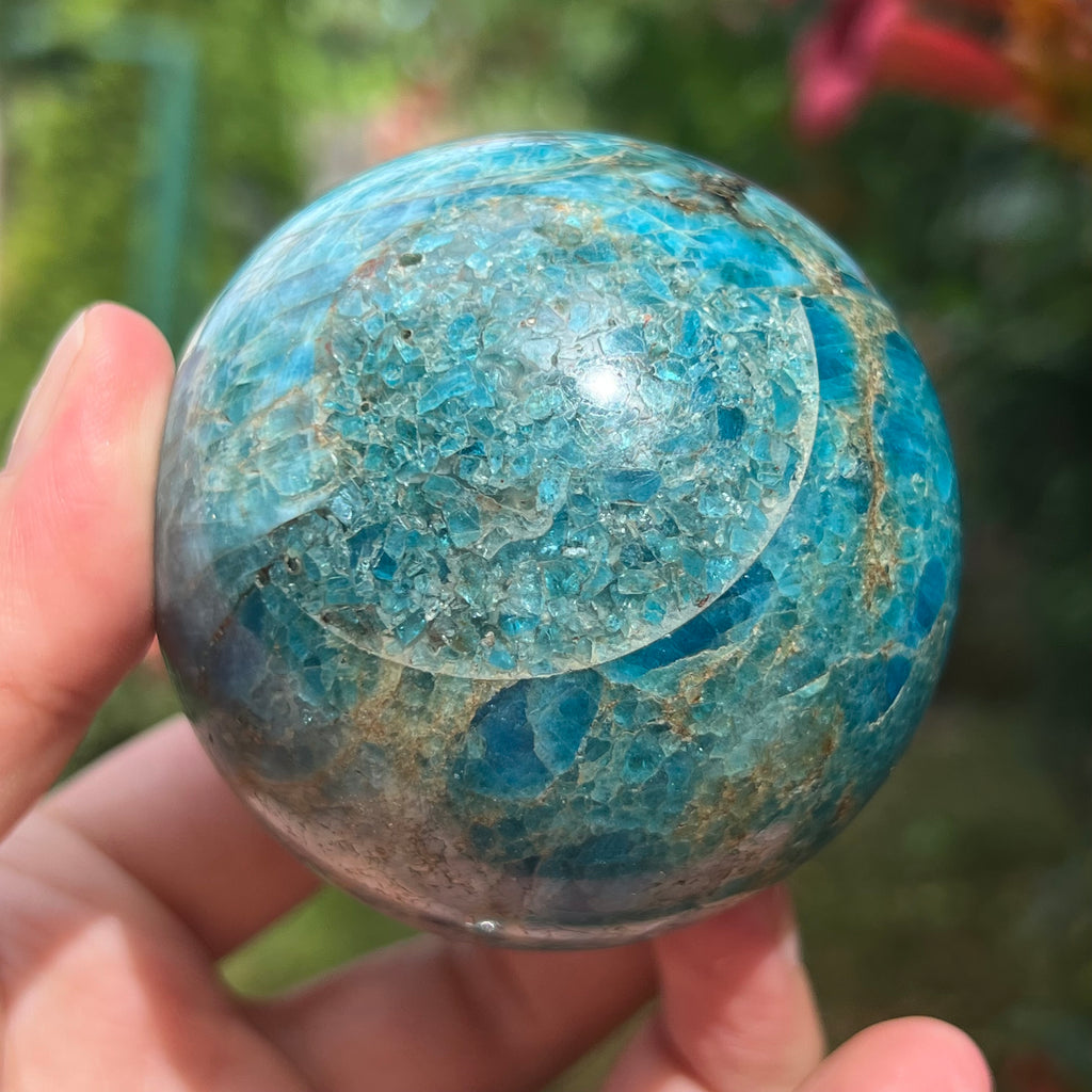 Apatit sfera model 9, 6.5 cm, druzy.ro, pietre semipretioase 10