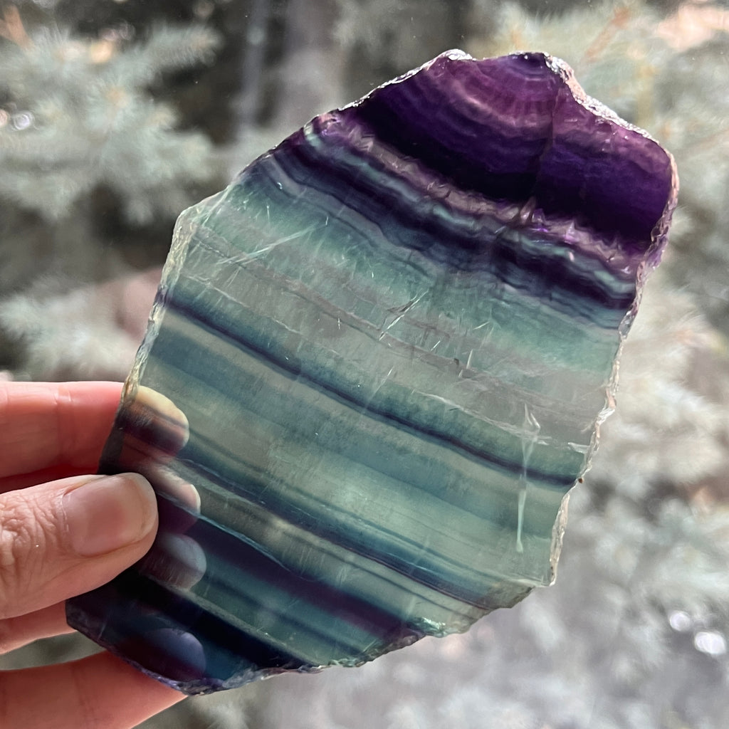 Felie fluorit din Provincia Zhejiang, China model 4, pietre semipretioase - druzy.ro 2 
