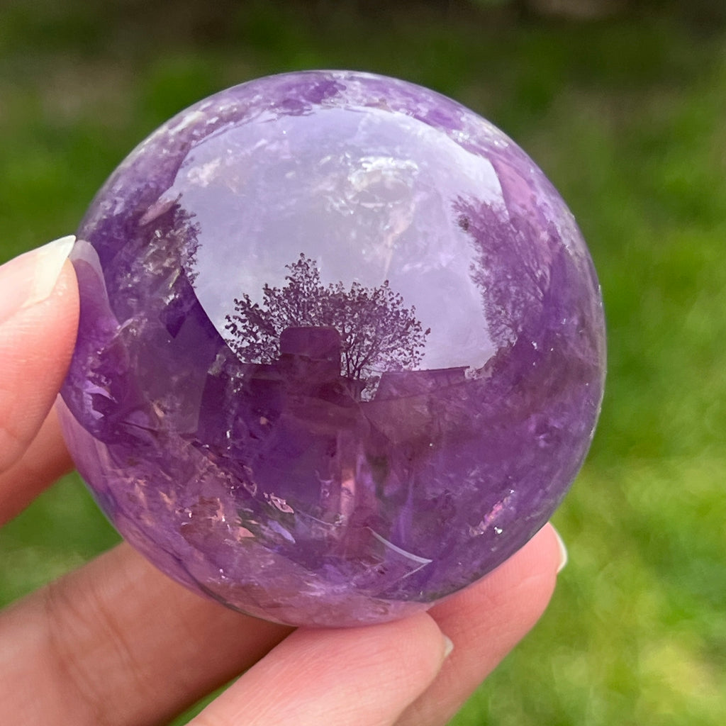 Sfera ametist AA din Brazilia model 7, pietre semipretioase - druzy.ro 8 