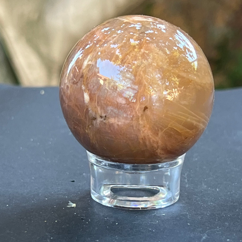 Piatra lunii somon piersica sfera model 6, druzy.ro, pietre semipretioase 5