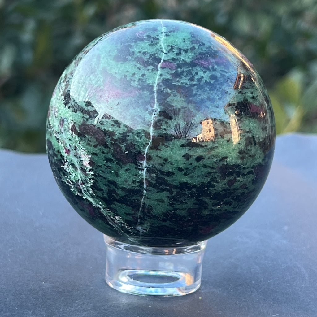Sfera rubin in zoisit model 1, pietre semipretioase - druzy.ro 6 