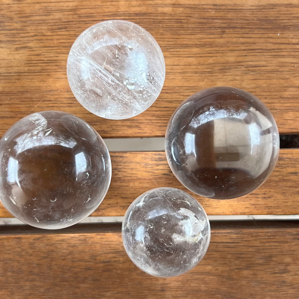 Sfera cuart incolor 2-3.5 cm, druzy.ro, cristale 5