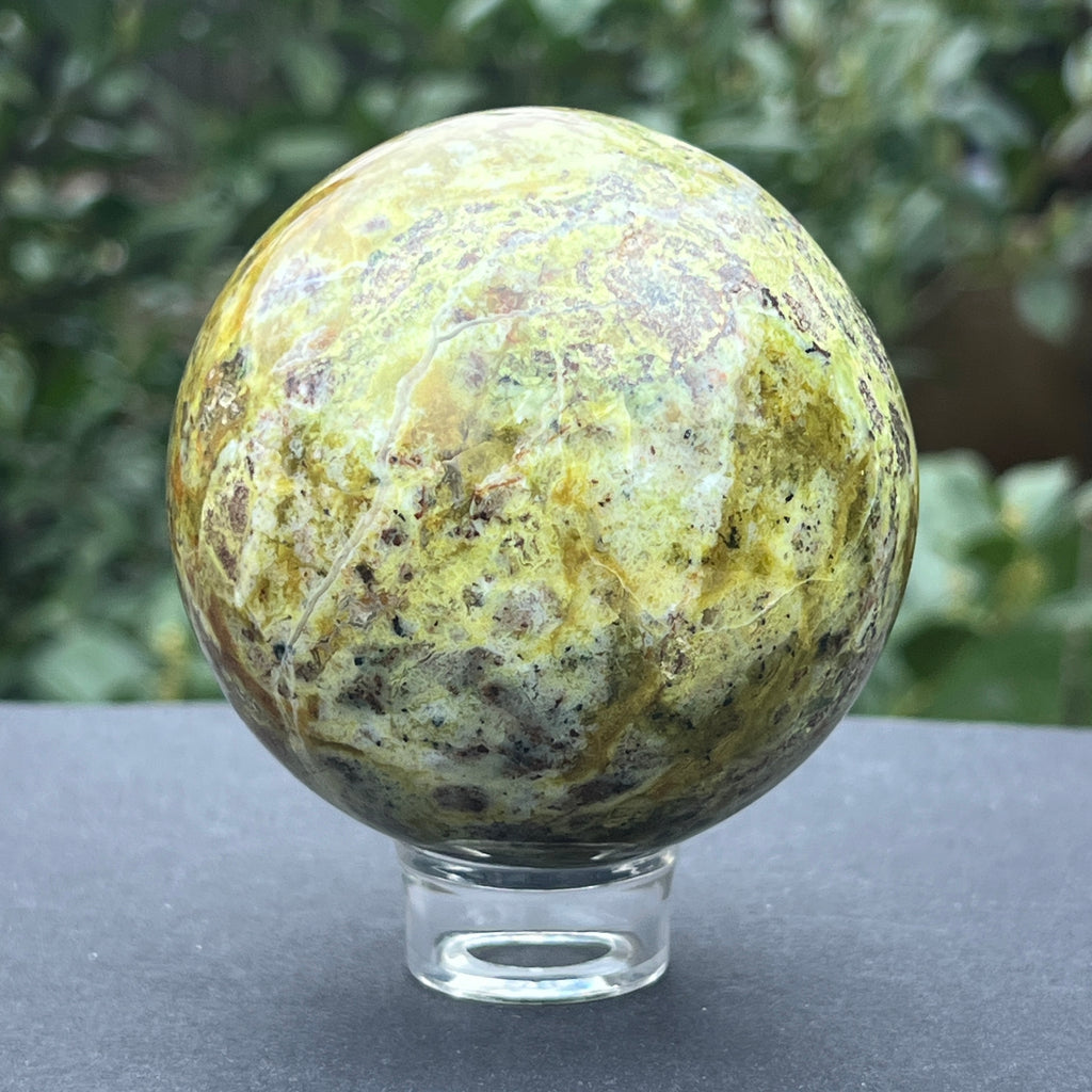 Sfera Opal verde model 2, pietre semipretioase - druzy.ro 5 