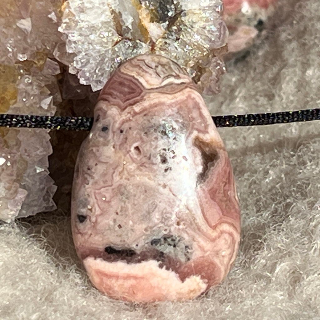 Colier pandantiv rodocrozit DROP, pietre semipretioase - druzy.ro 5 