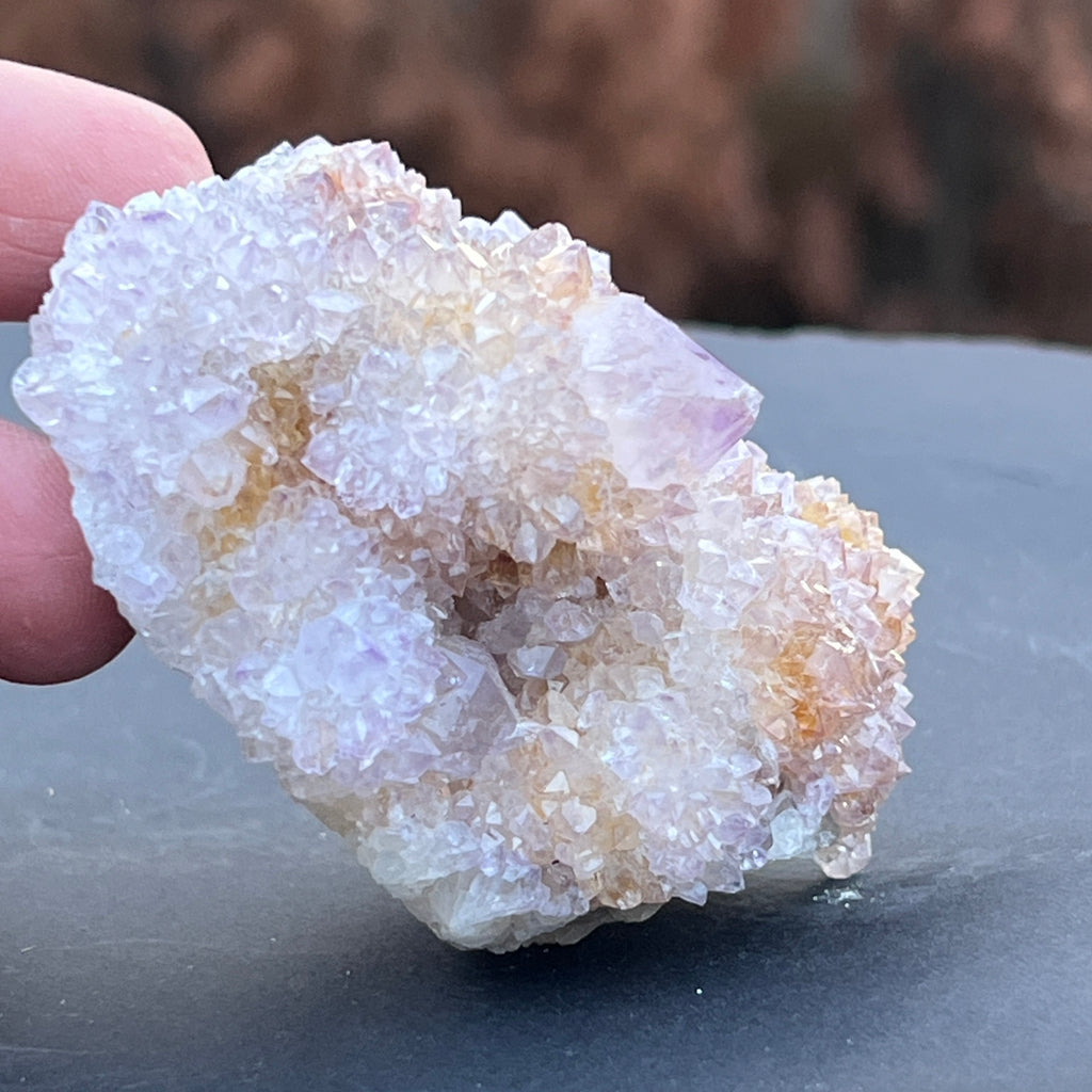 Cluster cuart cactus / spirit ametist liliac Africa de Sud model 122, pietre semipretioase - druzy.ro 3 