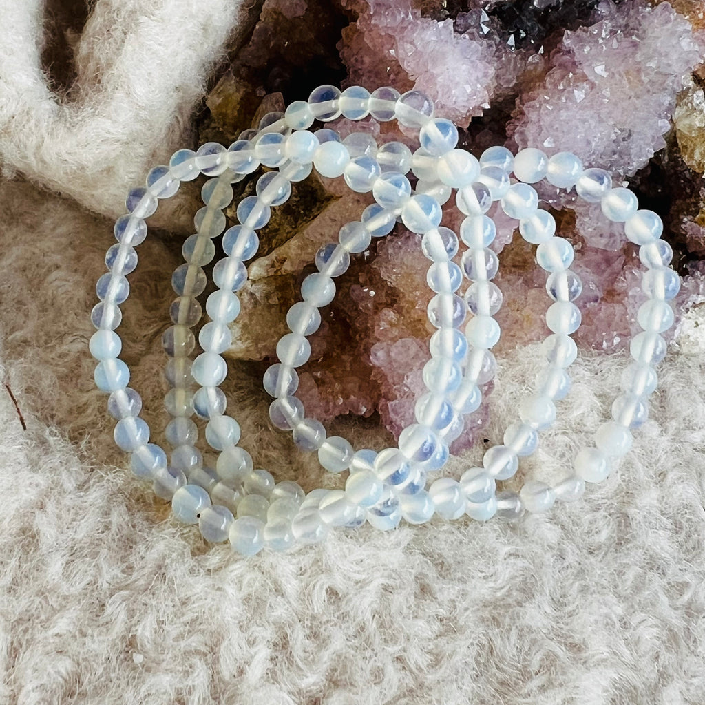 Bratara copii opalit 4 mm, druzy.ro, cristale 1