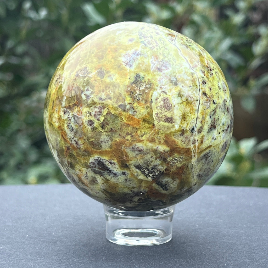 Sfera Opal verde model 2, pietre semipretioase - druzy.ro 9 