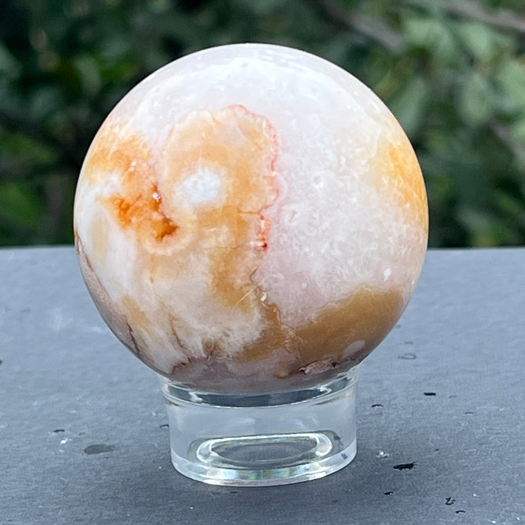 Sfera Agat coral floare din Madagascar model 2, pietre semipretioase - druzy.ro 3 