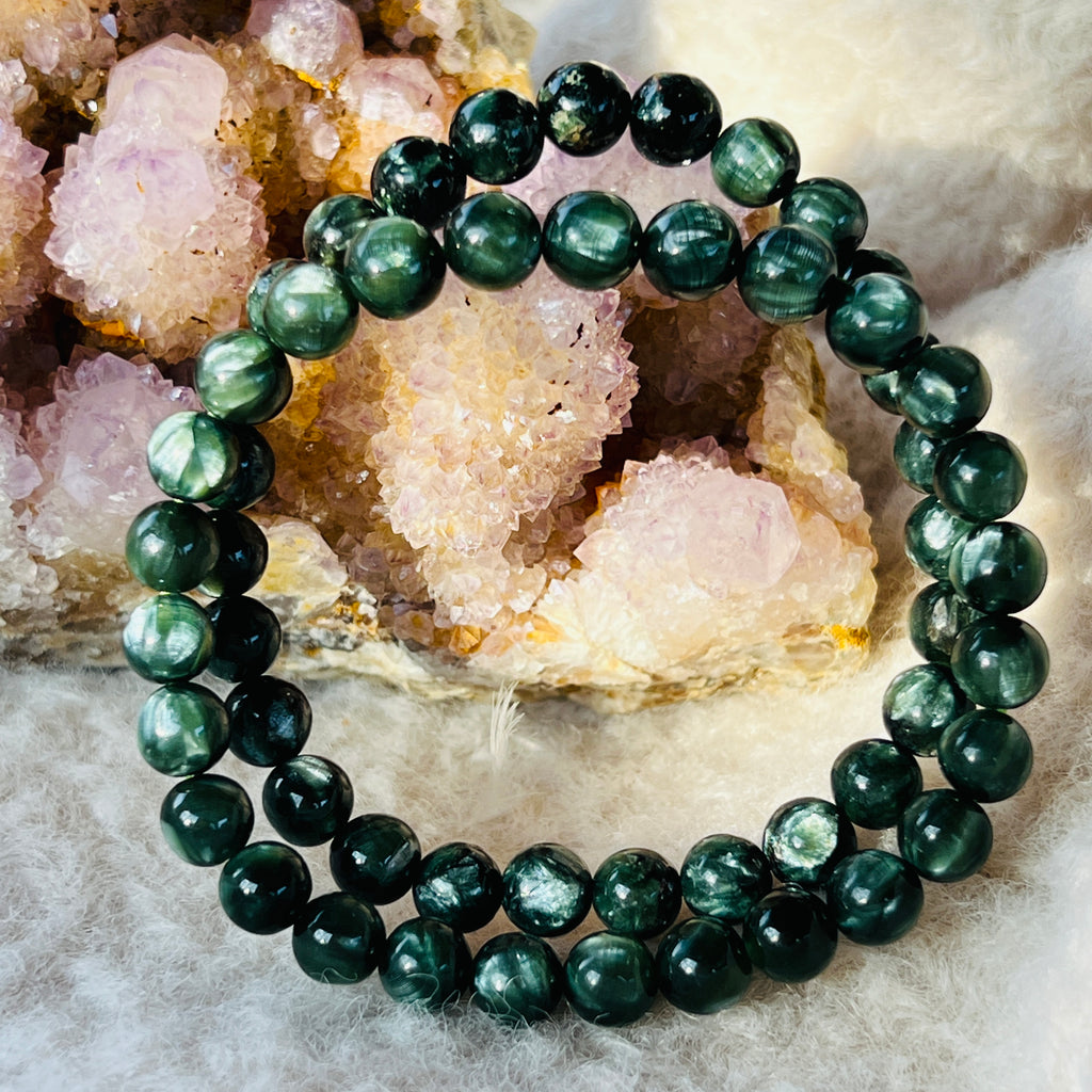 Bratara serafinit 7 mm, calitate AAA, pietre semipretioase - druzy.ro 2 