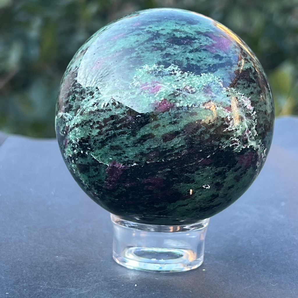 Sfera rubin in zoisit model 1, pietre semipretioase - druzy.ro 4 