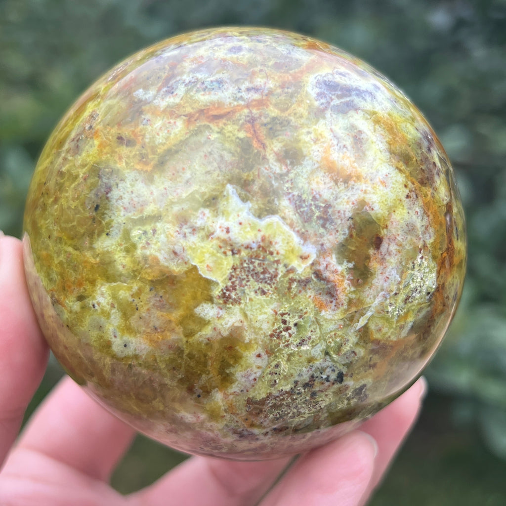Sfera Opal verde model 2, pietre semipretioase - druzy.ro 18 