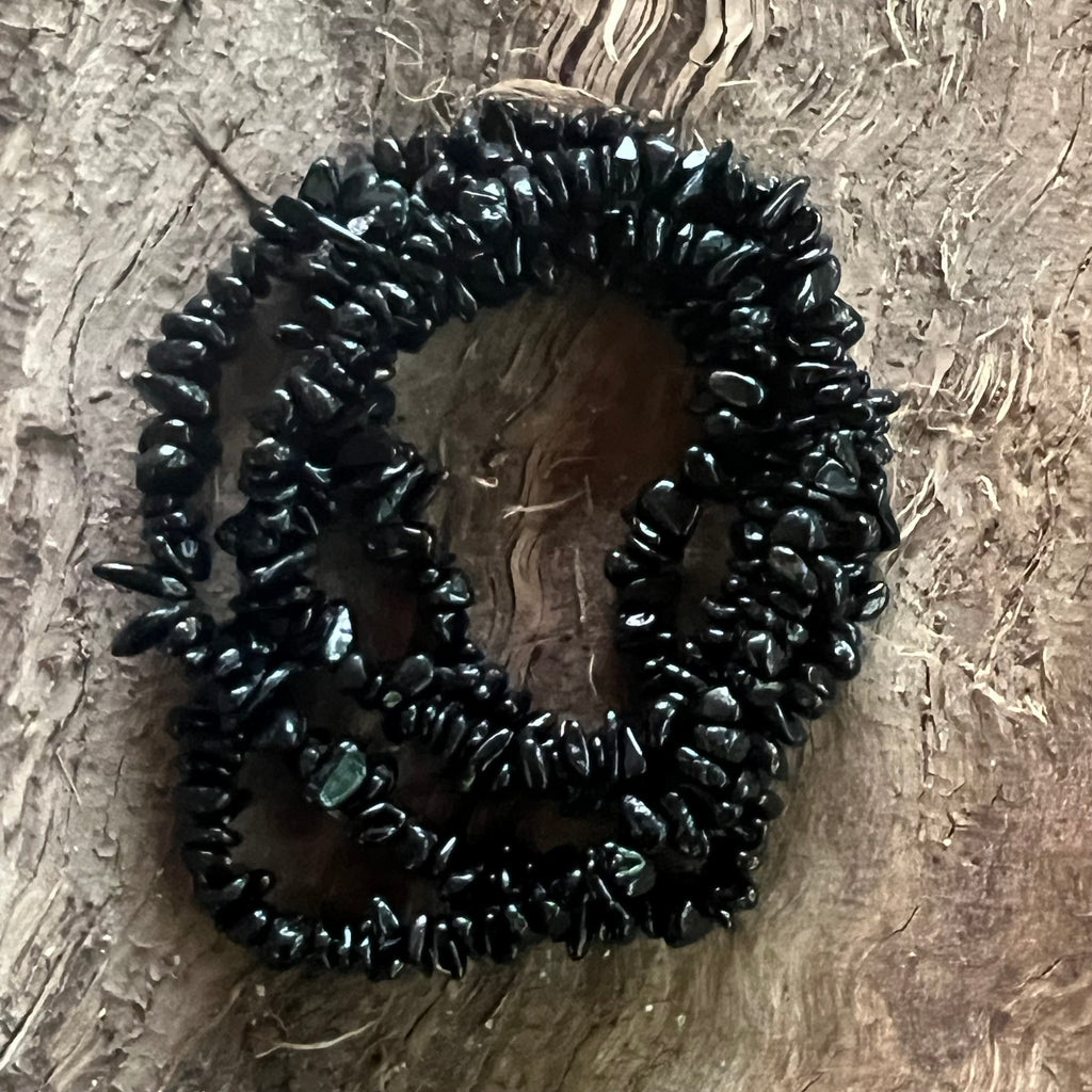 Colier lung chipsuri turmalina neagra, druzy.ro, pietre semipretioase 3