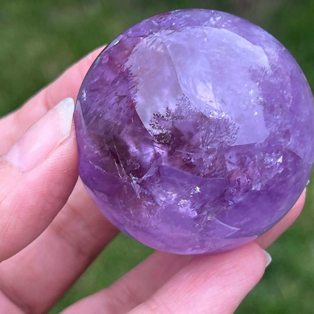 Sfera ametist AA din Brazilia model 12, pietre semipretioase - druzy.ro 7 