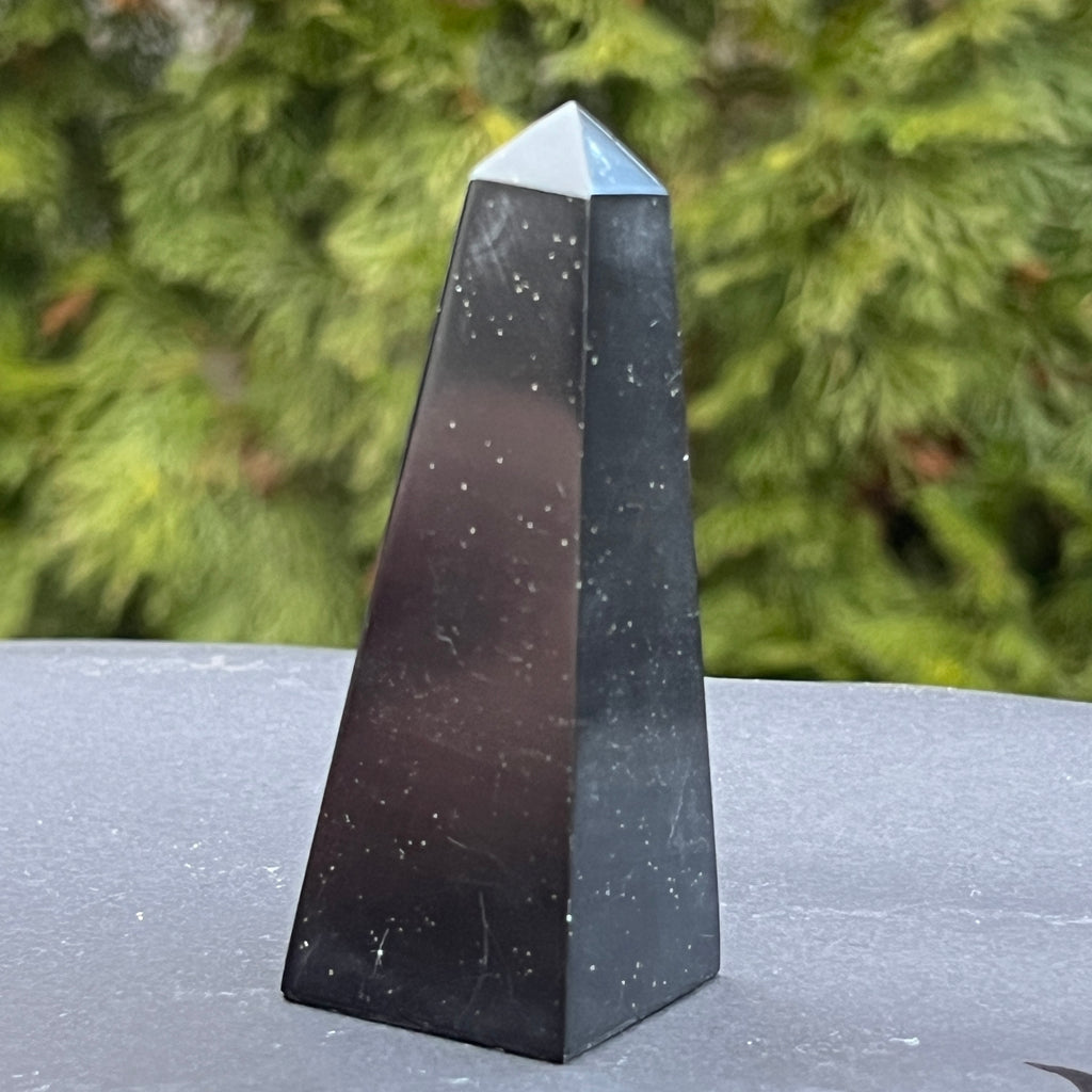 Obelisc onix negru model 2, pietre semipretioase - druzy.ro 3 
