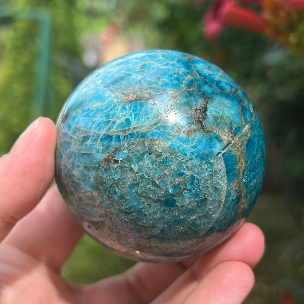 Apatit sfera model 9, 6.5 cm, druzy.ro, pietre semipretioase 3