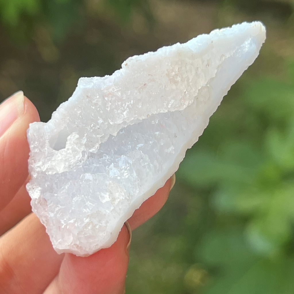 Agat albastru dantelat/ calcedonie Malawi mini m10, pietre semipretioase - druzy.ro 3 