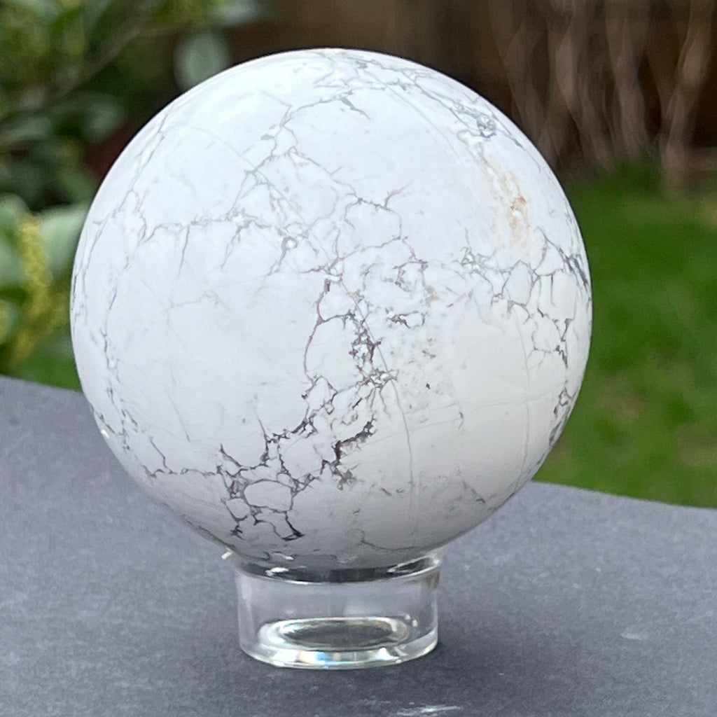 Sfera howlit alb model L2, pietre semipretioase - druzy.ro 4 
