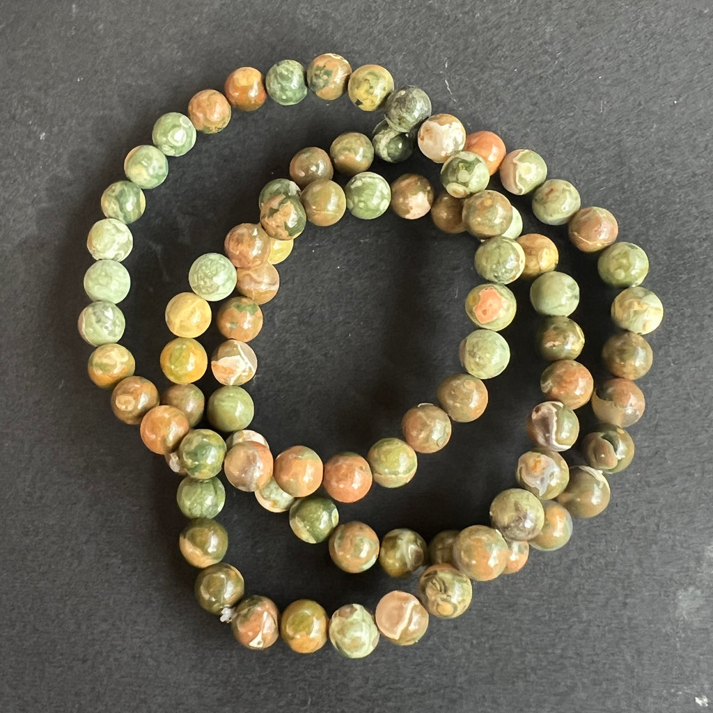 Bratara riolit 6 mm, pietre semipretioase - druzy.ro 2 