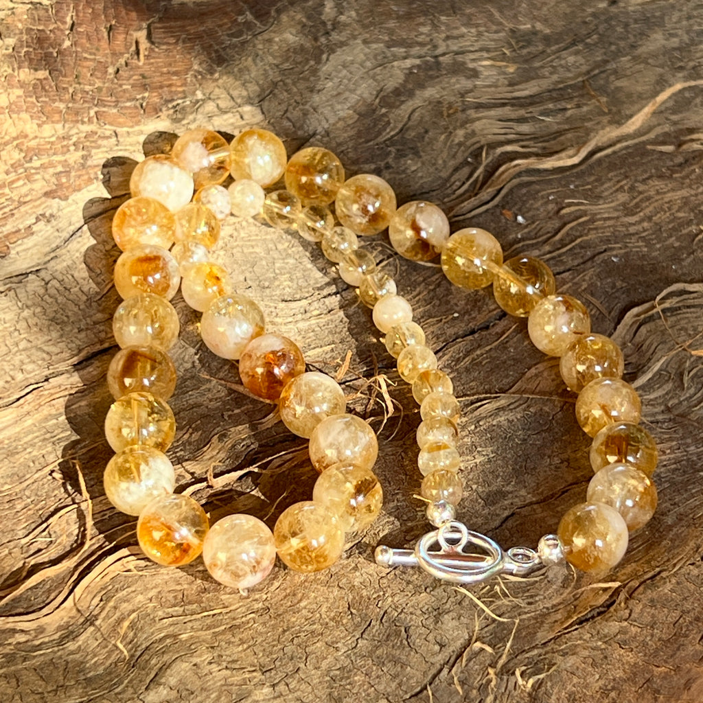 Colier citrin Glow#2, pietre semipretioase - druzy.ro 4 