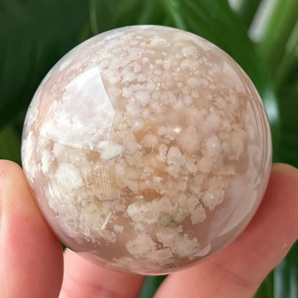 Sfera Agat coral floare din Madagascar model 5, pietre semipretioase - druzy.ro 2 