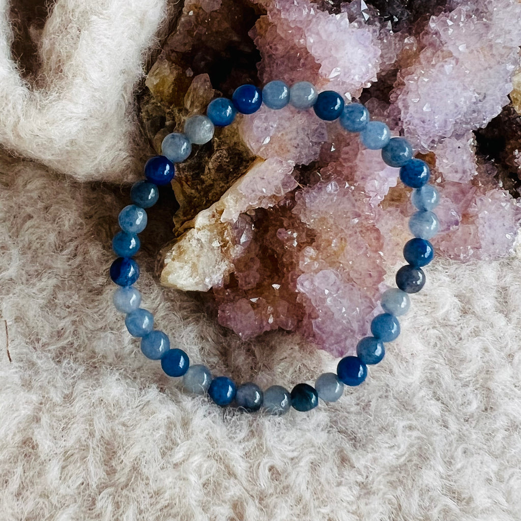 Bratara copii aventurin albastru 4mm, druzy.ro, cristale 1