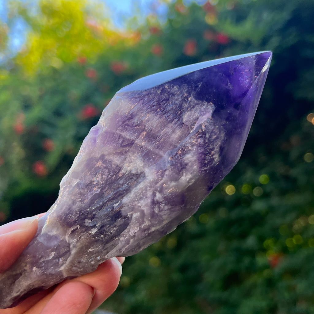 Varf ametist chevron model L5, pietre semipretioase - druzy.ro 2 