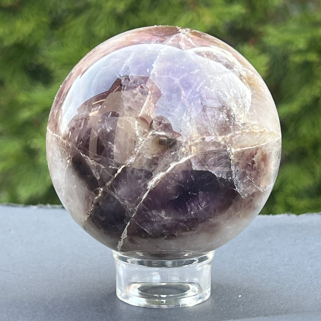 Sfera ametist chevron m4, pietre semipretioase - druzy.ro 1 