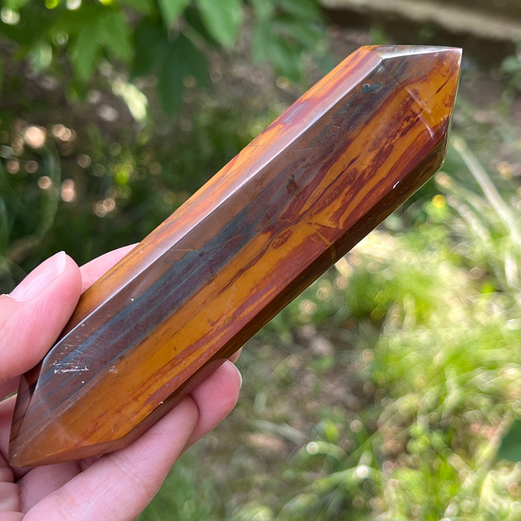 Bagheta dublu varf ochi de tigru model 2, pietre semipretioase - druzy.ro 6 
