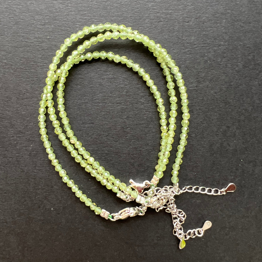 Bratara peridot 2mm reglabila, pietre semipretioase, DRUZY.RO 4