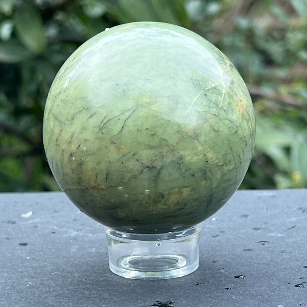 Sfera jad verde nefrit din Pakistan model 3, pietre semipretioase - druzy.ro 1 