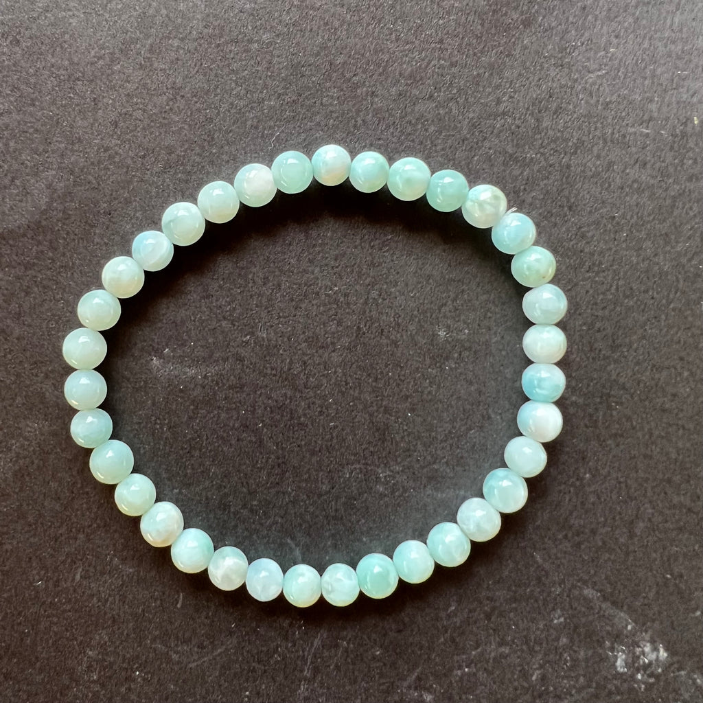 Bratara larimar 5-6 mm, calitate AA, pietre semipretioase, DRUZY.RO 3