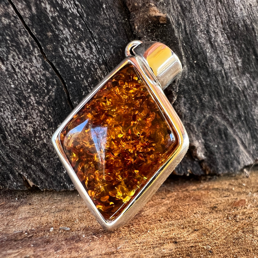 Pandantiv argint cu chihlimbar Amber7, pietre semipretioase - druzy.ro 1 