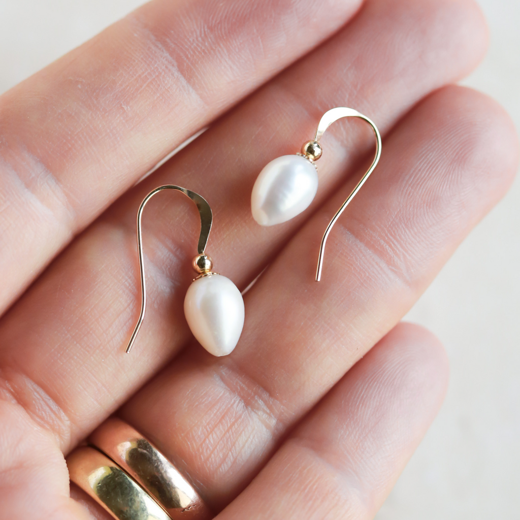 Cercei perle naturale, aur filat - Soul Pearl #1, pietre semipretioase - druzy.ro 2 