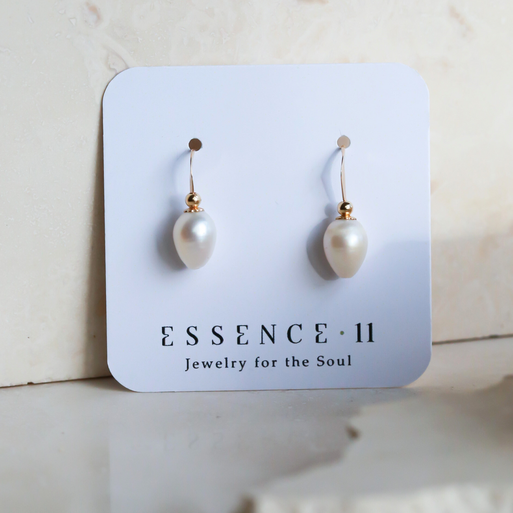 Cercei perle naturale, aur filat - Soul Pearl #1, pietre semipretioase - druzy.ro 7 