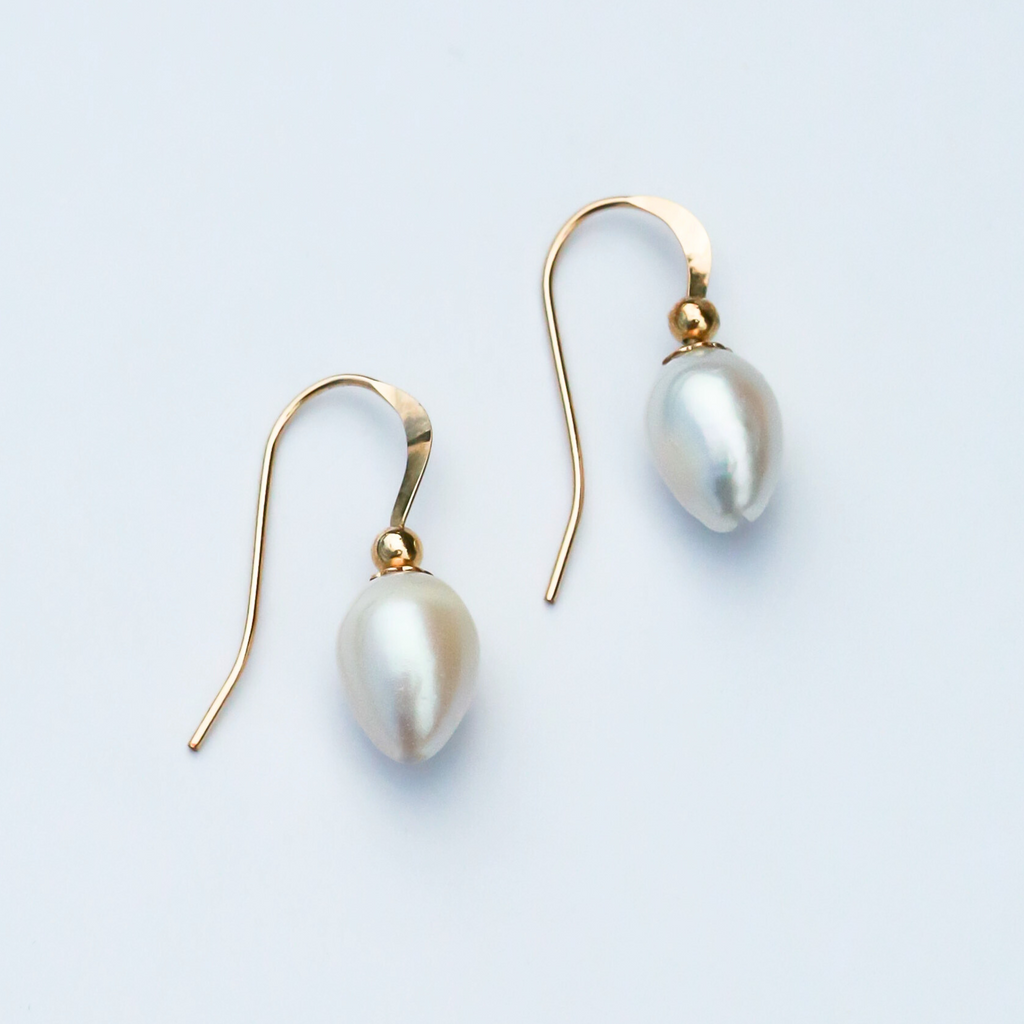 Cercei perle naturale, aur filat - Soul Pearl #1, pietre semipretioase - druzy.ro 1 