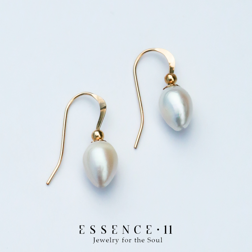 Cercei perle naturale, aur filat - Soul Pearl #1, pietre semipretioase - druzy.ro 8 