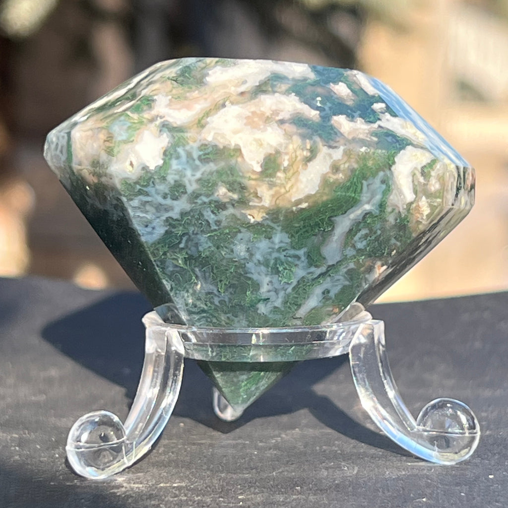 Agat muschi / moss diamant model 3, druzy.ro, cristale 4