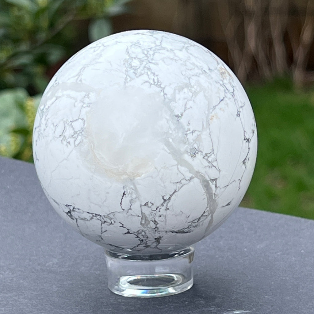 Sfera howlit alb model L2, pietre semipretioase - druzy.ro 6 