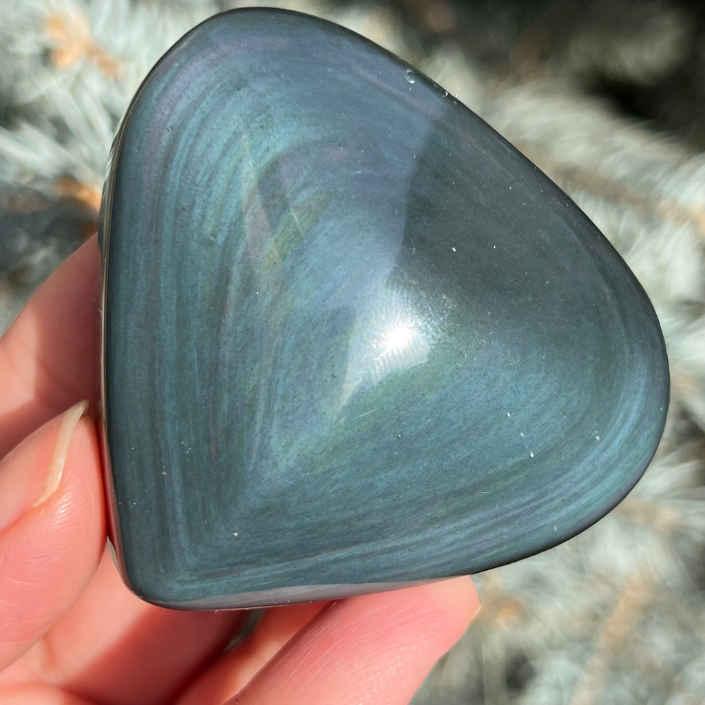 Obsidian curcubeu inima model 6, druzy.ro, cristale 2