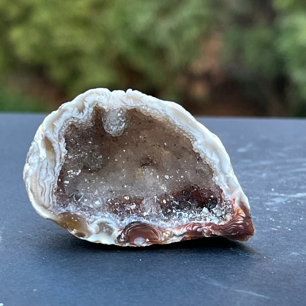 Cluster Agat FEATHER m8, agat cu cuart, druzy.ro, cristale 5