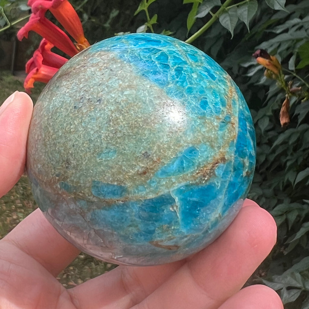 Apatit sfera model 8, 6.4 cm, druzy.ro, pietre semipretioase 6