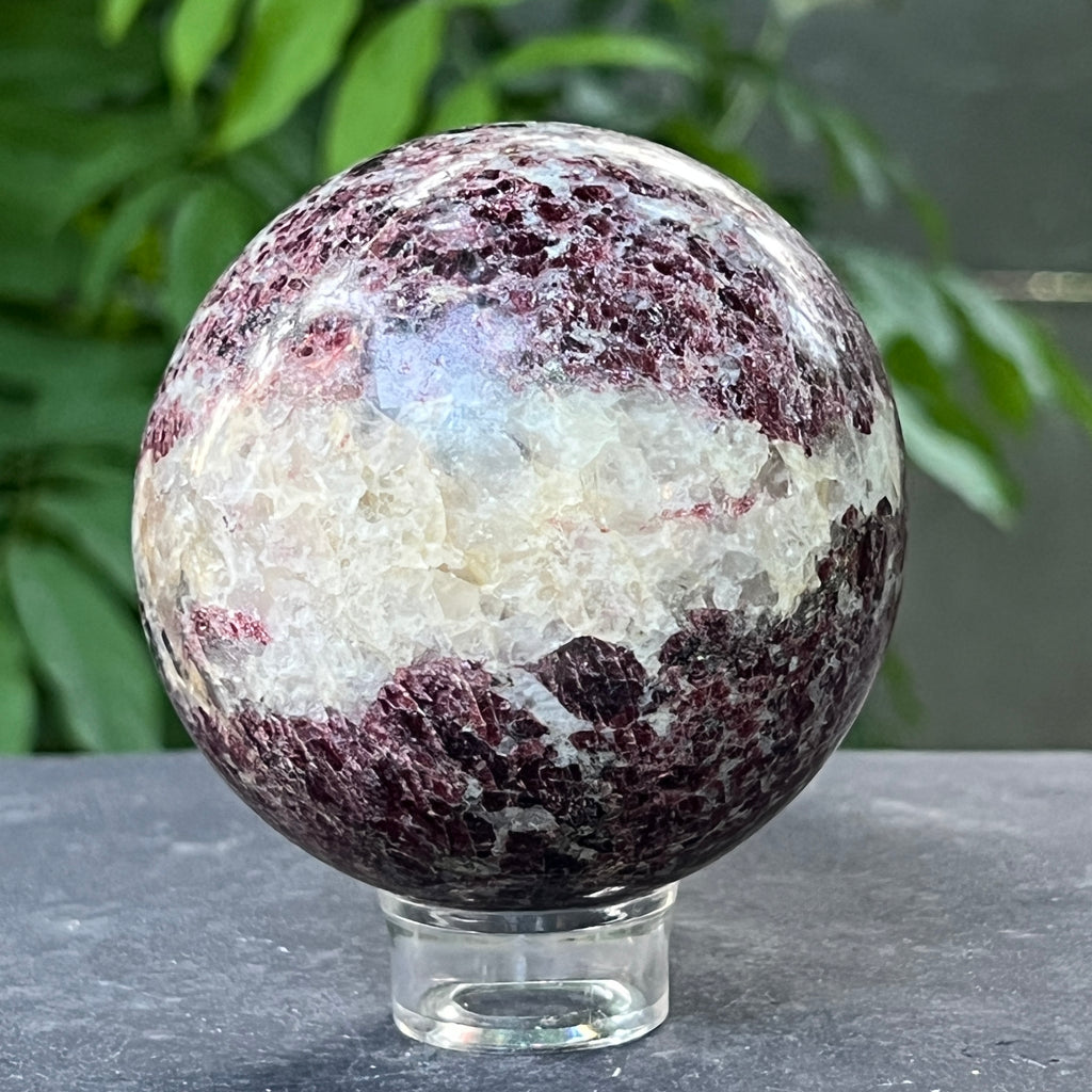 Sfera granat cu cuart | Model 3, pietre semipretioase - druzy.ro 1 