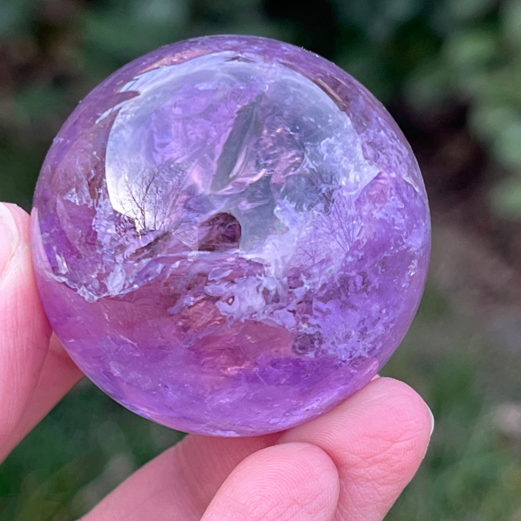 Sfera ametist AA din Brazilia model 4, pietre semipretioase - druzy.ro 4 
