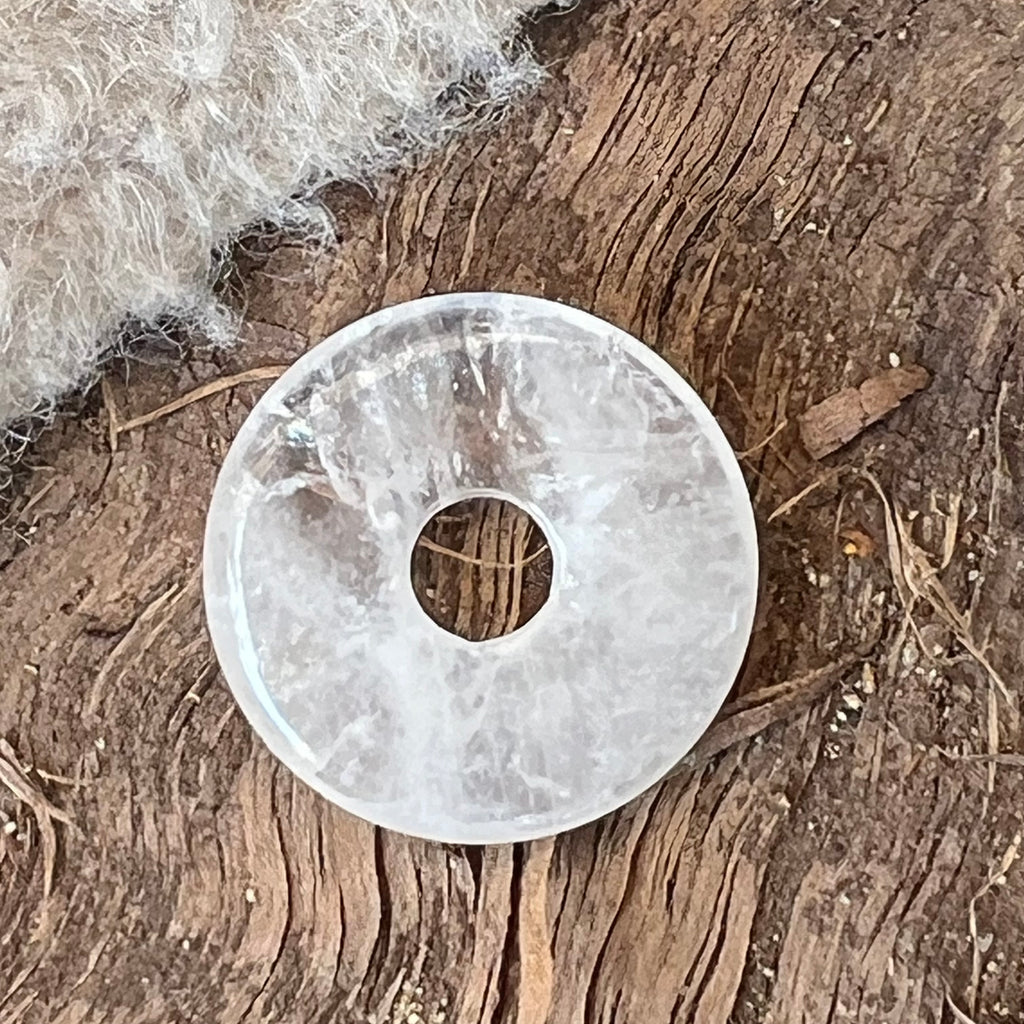 Pandantiv piatra pi donut cuart de stanca, druzy.ro, pietre semipretioase 2