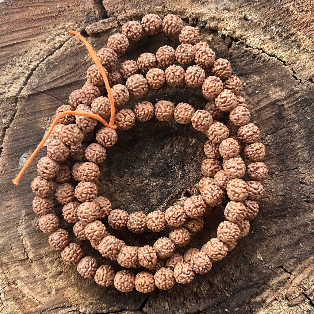 Sirag margele pietre semipretioase sfere RUDRAKSHA 80 cm, pietre semipretioase - druzy.ro 1 