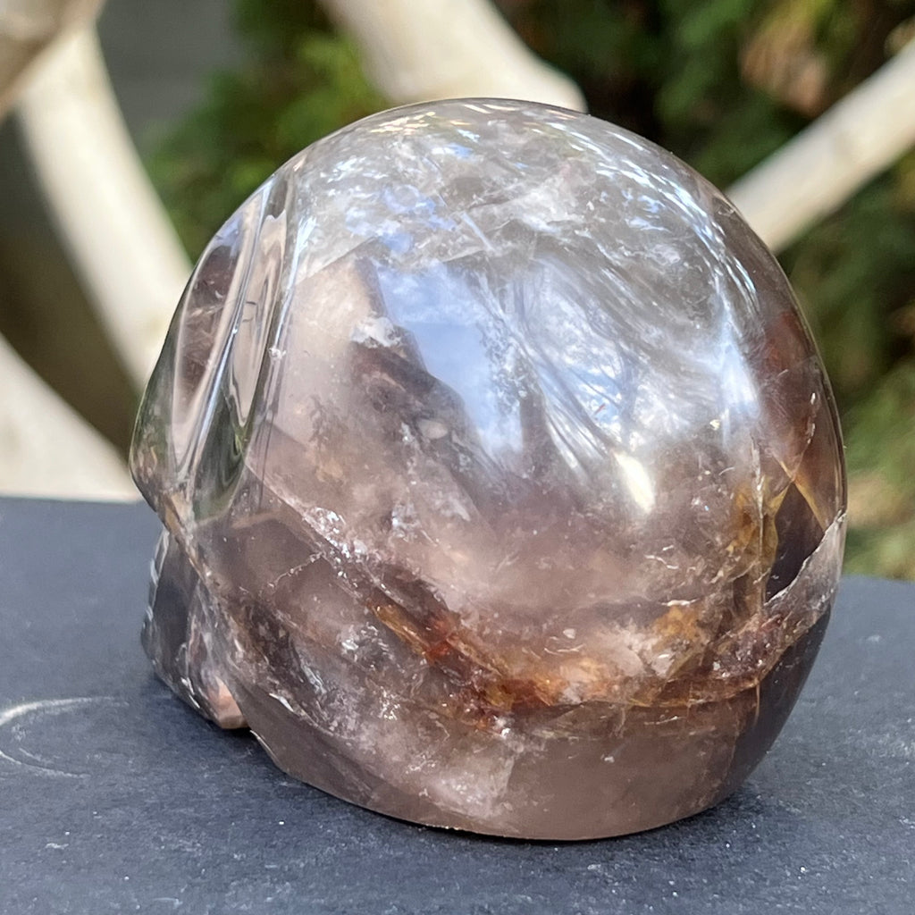 Craniu cuart fumuriu model 1, druzy.ro, cristale 6